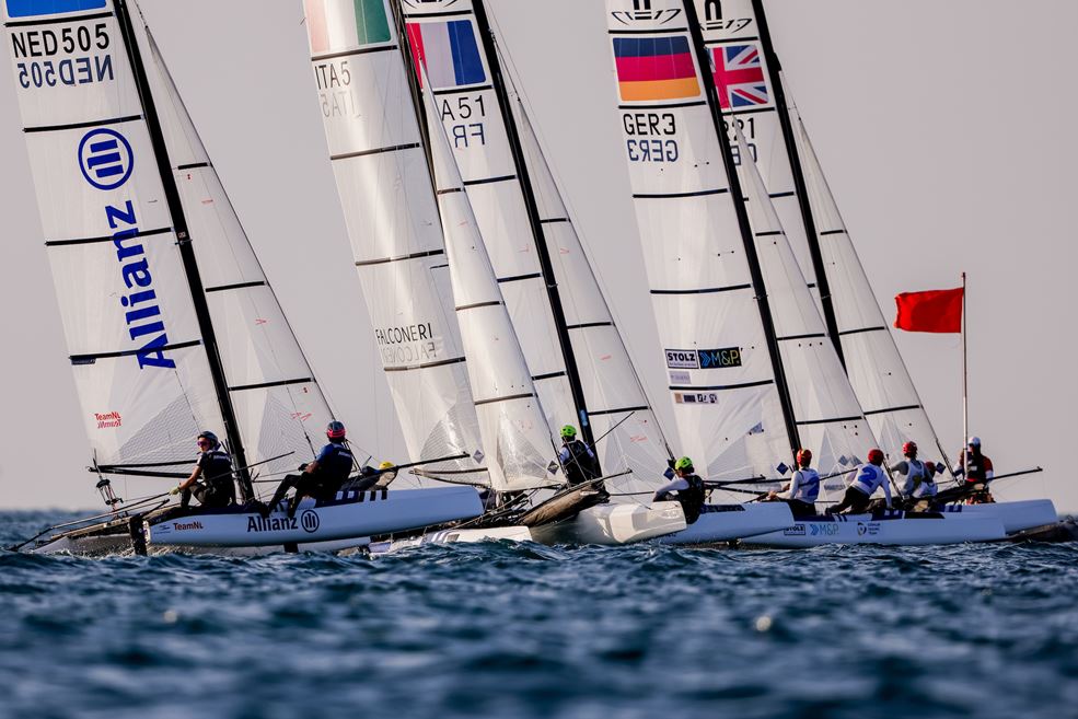 Laila van der Meer en Bjarne Bouwer op de NED 505 (fotograaf Sailing Energy)