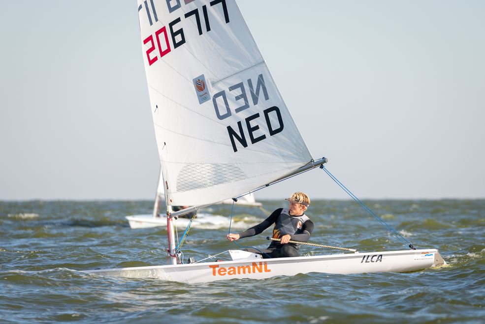 Duko Bos Nederlands Kampioen in de Laser in 2019 & 2020 (fotogaaf Klaas Wiersma)