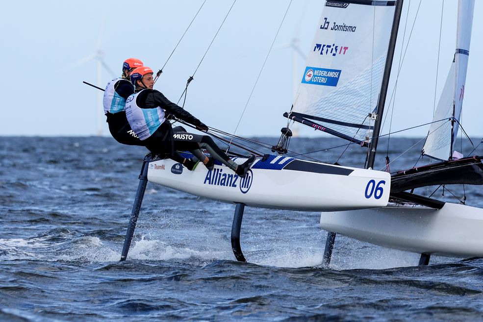 Laila van der Meer en Bjarne Bouwer (foto World Sailing)