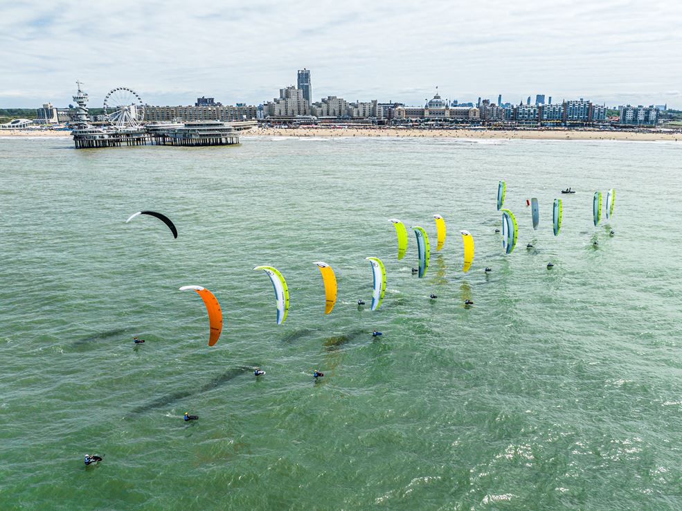 Het strijdtoneel voor de kust van Den Haag (foto World Sailing)