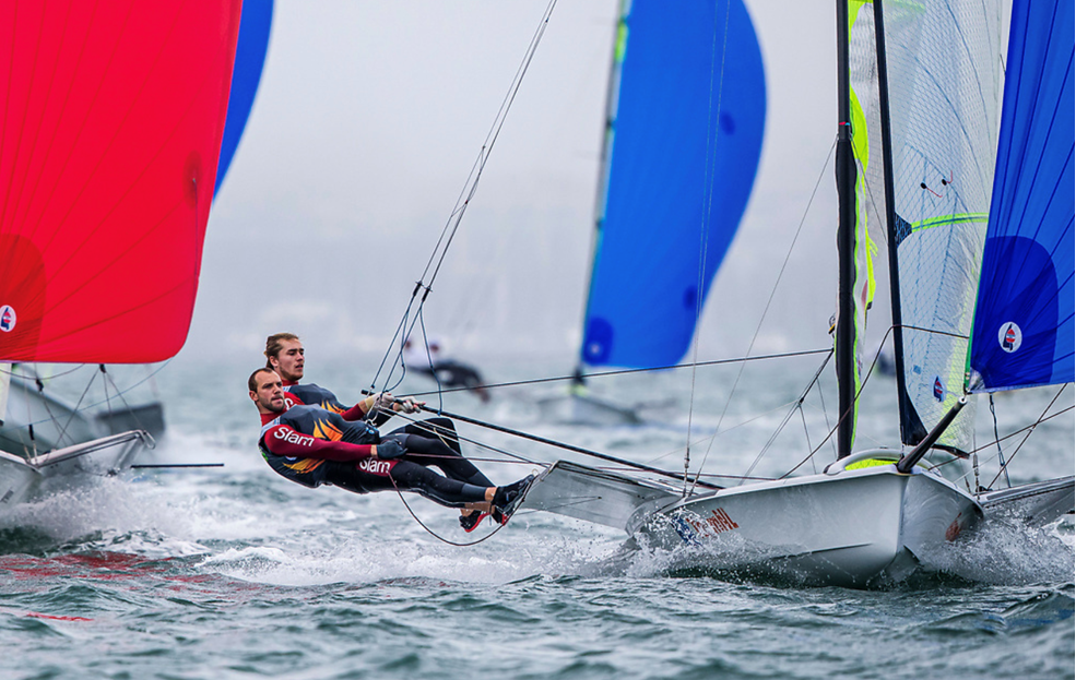 Pim van Vugt (l) en Bart Lambriex (archiefbeeld WK 2020 - foto Sailing Energy)