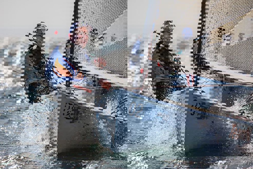 Heiner direct door van EK Polen naar Kiel (foto Sailing Energy)