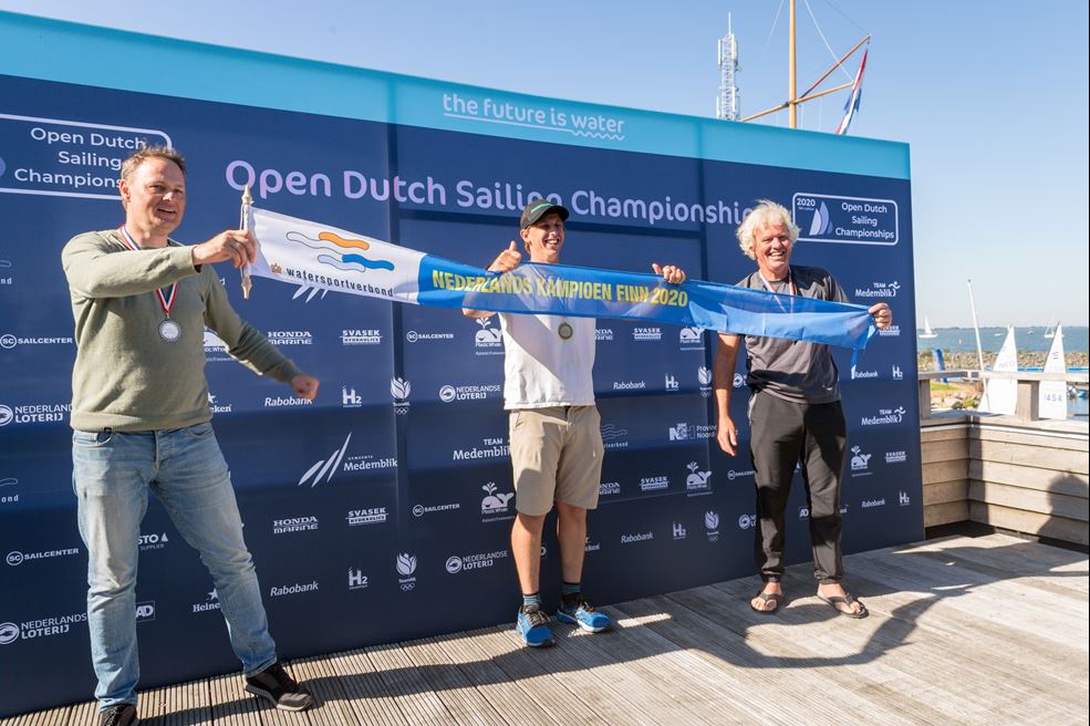 Podium Finn vlnr: Wietze Zetzema, Nicholas Heiner en Roy Heiner (fotograaf Klaas Wiersma)
