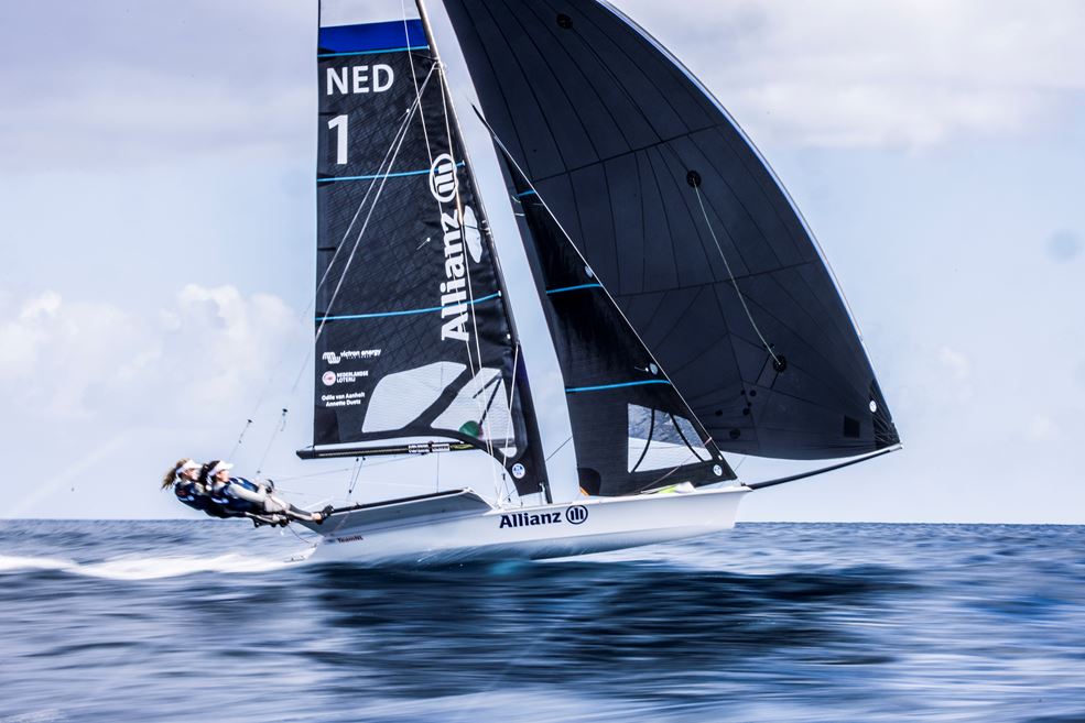 Odile van Aanholt en Annette Duetz (fotograaf Sailing Energy)