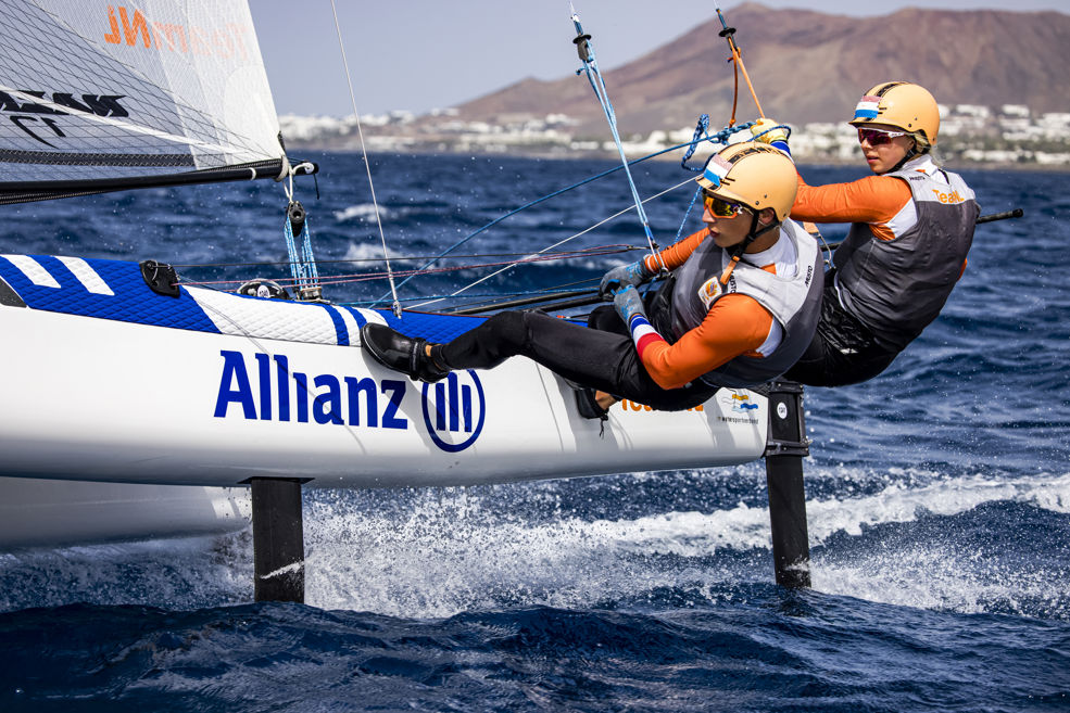 Bjarne Bouwer (l) en Laila van der Meer (foto Sailing Enerrgy)