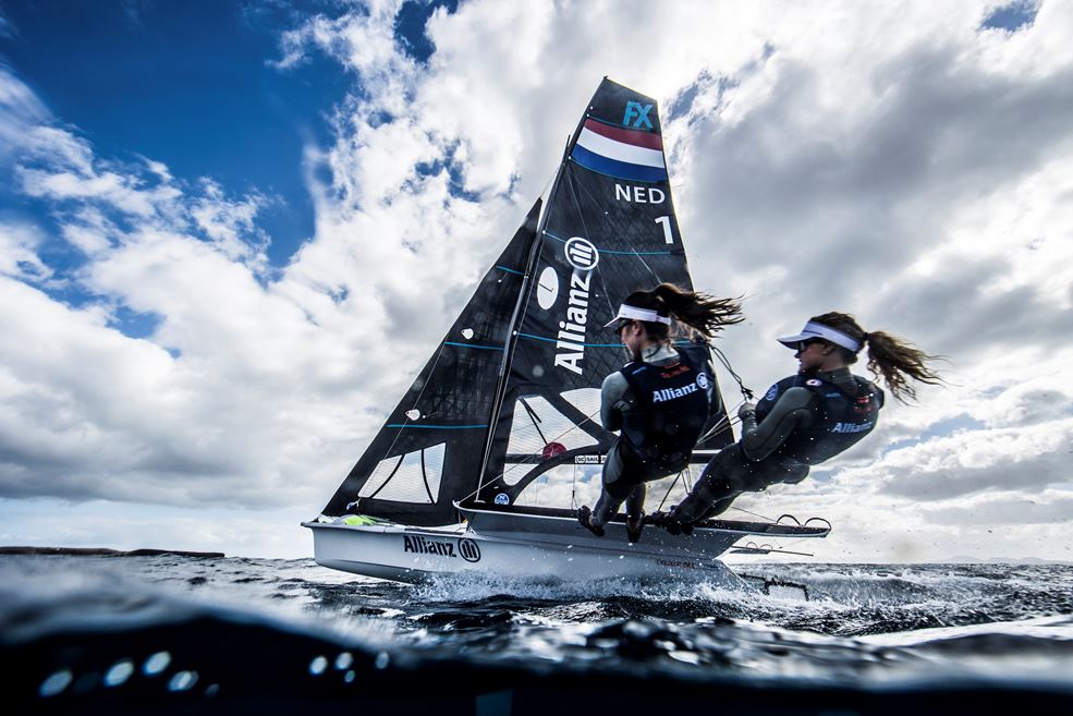 Odile van Aanholt en Annette Duetz (foto Sailing Energy)