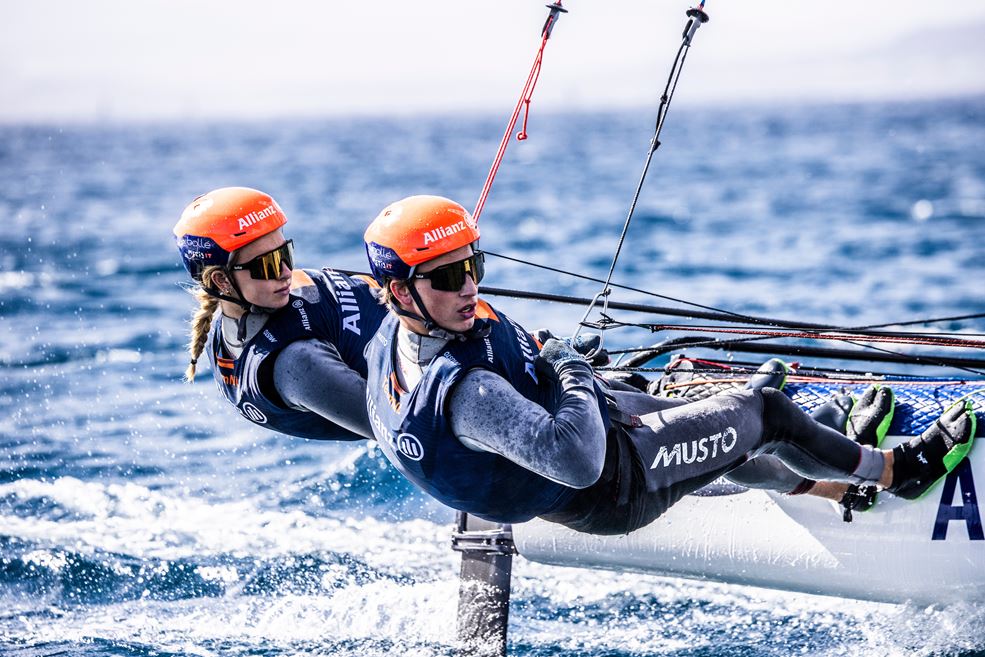 Laila van der Meer en Bjarne Bouwer (foto Sailing Energy)