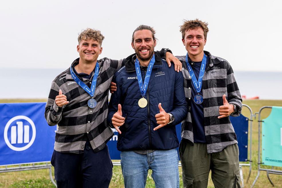 vlnr: Max Castelein, Huig-Jan Tak en Joost Vink (foto Sailing Energy)