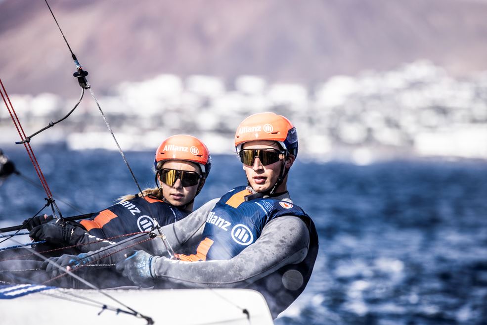 Laila van der Meer en Bjarne Bouwer (fotograaf Sailing Energy)